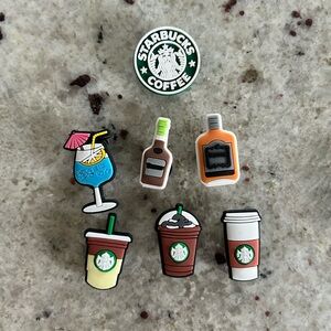Starbucks crocs charms